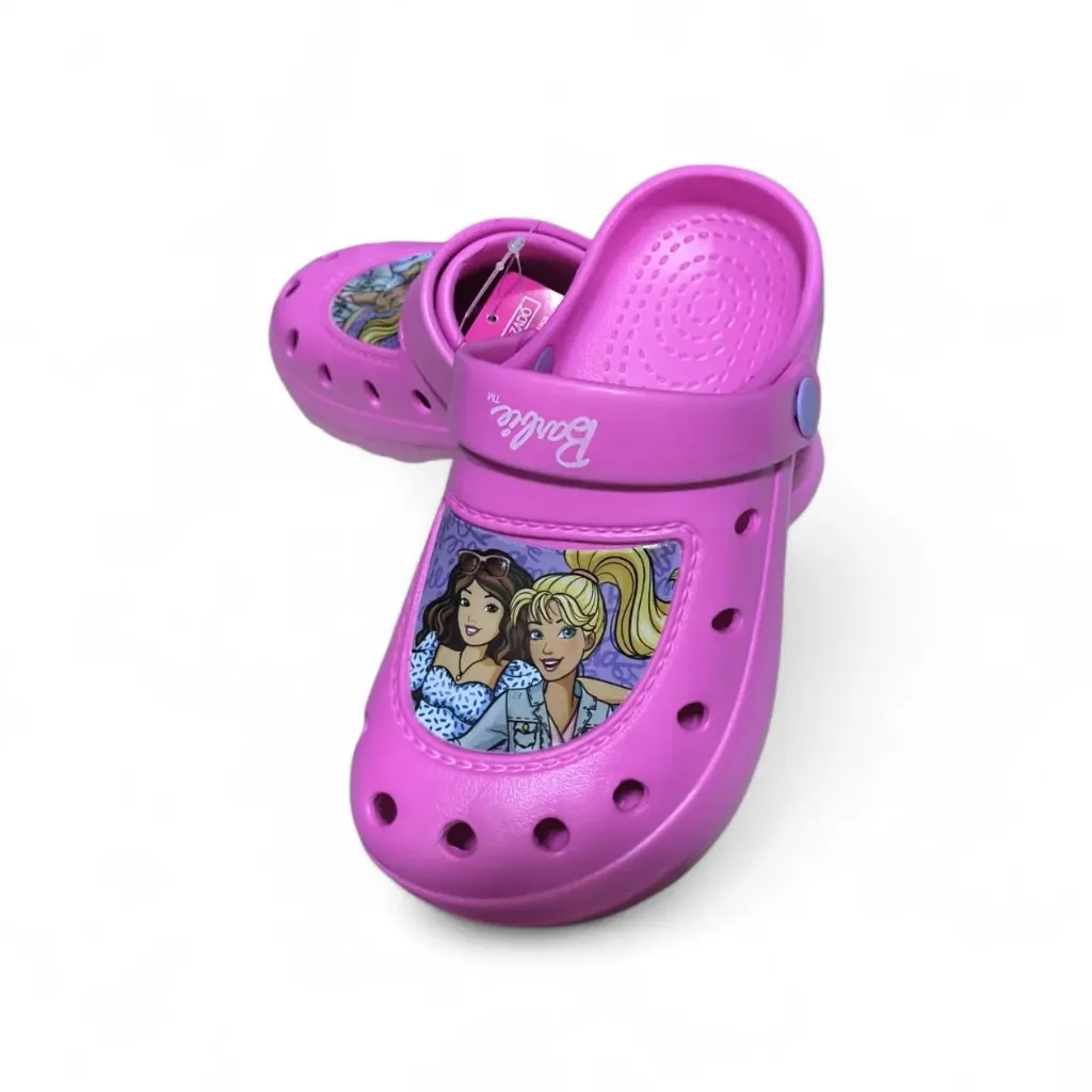 SANDALIAS CLOGS DE LICENCIA BARBIE (30/31, Rosado)