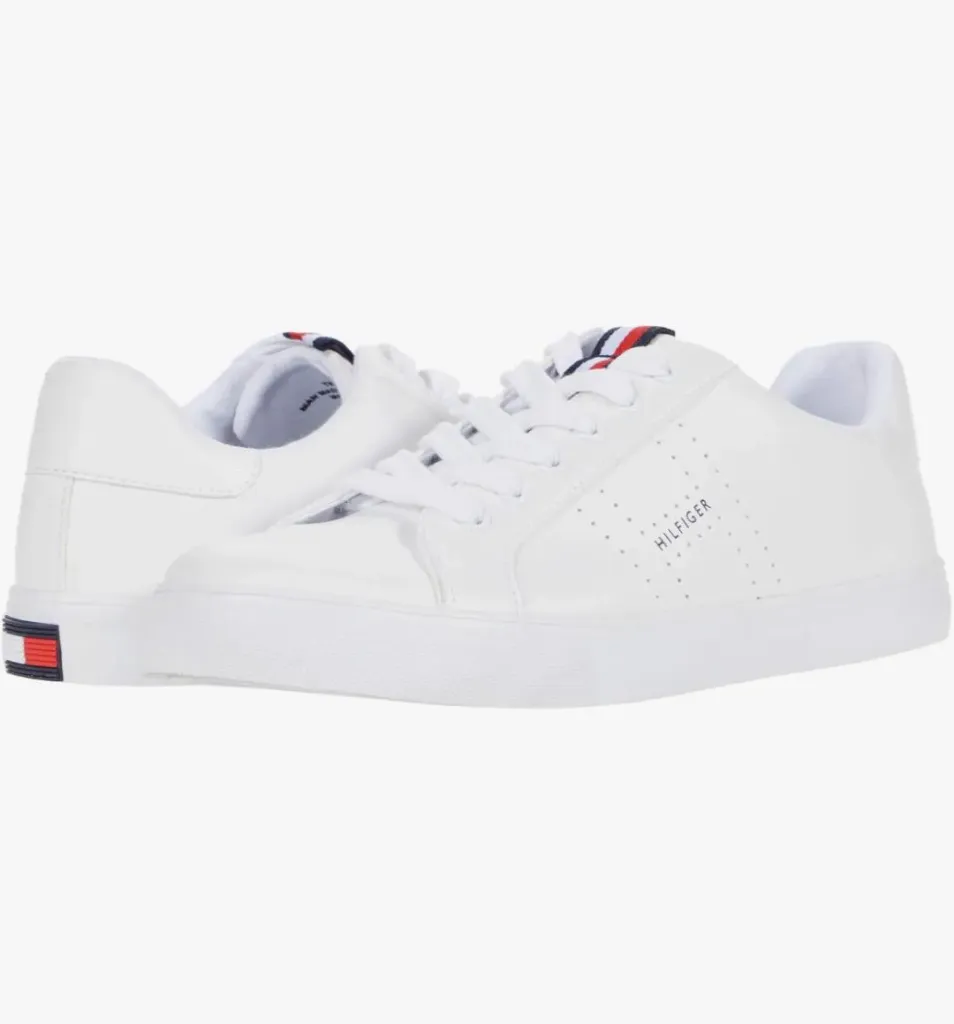 ZAPATILLA CASUAL BLANCO CON DETALLES PERFORADO TOMMY HILFIGER